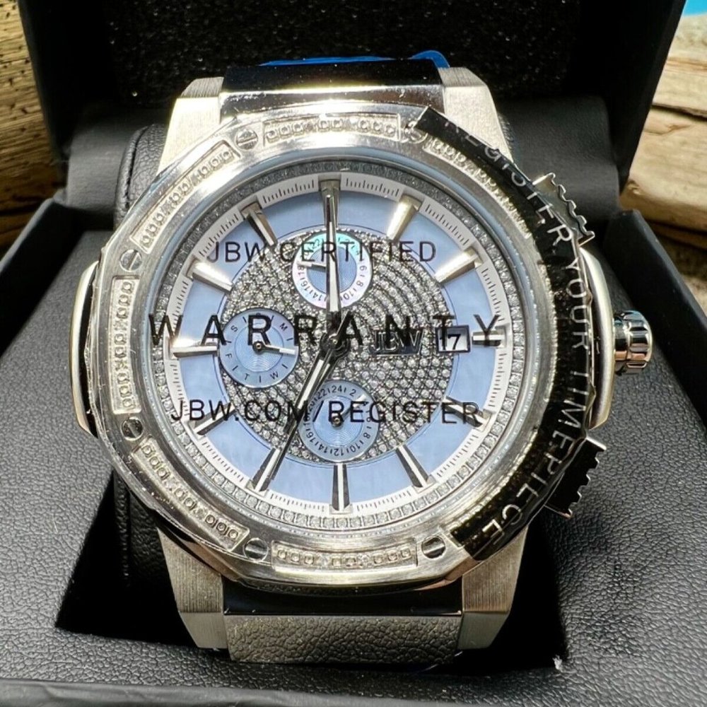 JBW Saxon JB-6101L-10B 10 Year Quartz Mens Watch With 16 Diamonds ( 0.16 ctw) - Picture 1 of 7